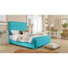 Eleganza Island Plush Small Double Bed Frame - Teal