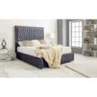 Eleganza Downtown Plush Double Bed Frame - Steel