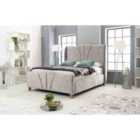 Eleganza Artrek Marble Small Double Bed Frame - Silver
