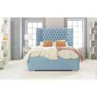 Eleganza Philly Plush Single Bed Frame - Duck Egg