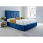Eleganza Itala Plush Double Bed Frame - Blue