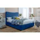 Eleganza Magenta Ottoman Plush King Bed Frame - Blue