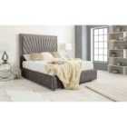 Eleganza Downtown Plush Double Bed Frame - Grey