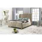 Eleganza Artrek Marble Small Double Bed Frame - Oatmeal