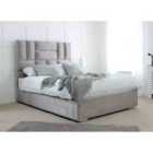 Eleganza Ofsted Plush King Bed Frame - Silver