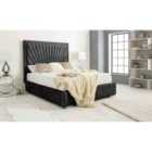 Eleganza Downtown Plush Small Double Bed Frame - Black