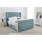 Eleganza Meila Plush Small Double Bed Frame - Duck Egg