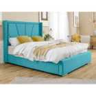 Eleganza Harry Linen Small Double Bed Frame - Teal