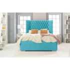 Eleganza Philly Plush Single Bed Frame - Teal