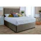 Eleganza Sophia Divan Ottoman with matching Footboard Plush Small Double Bed Frame - Grey