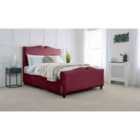 Eleganza Harling Plush Small Double Bed Frame - Maroon
