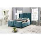 Eleganza Artrek Marble Small Double Bed Frame - Peacock