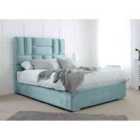 Eleganza Ofsted Plush Double Bed Frame - Duck Egg