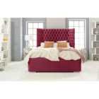 Eleganza Philly Plush Single Bed Frame - Maroon