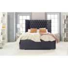 Eleganza Philly Plush Double Bed Frame - Steel