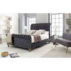 Eleganza Epsol Crush Small Double Bed Frame - Steel
