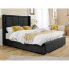 Eleganza Harry Linen Small Double Bed Frame - Black