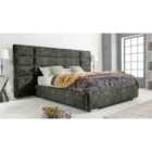 Eleganza Solace Marble Small Double Bed Frame - Steel