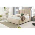 Eleganza Temple Marble Double Bed Frame - Beige
