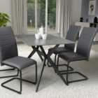 Timor 4 Seater Grey Dining Table