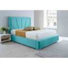 Eleganza Itala Plush Small Double Bed Frame - Teal