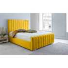 Eleganza Sancia Plush Superking Bed Frame - Mustard Gold