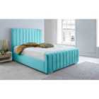 Eleganza Sancia Plush Small Double Bed Frame - Teal