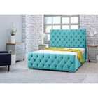 Eleganza Macono Plush Small Double Bed Frame - Teal