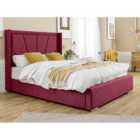 Eleganza Harry Linen Small Double Bed Frame - Maroon