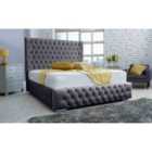 Eleganza Dino Plush Small Double Bed Frame - Steel