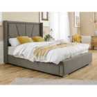 Eleganza Harry Linen Small Double Bed Frame - Grey