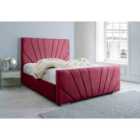Eleganza Marco Plush Small Double Bed Frame - Maroon