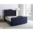 Eleganza Saturn Wing Plush Small Double Bed Frame - Black