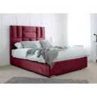 Eleganza Ofsted Plush Small Double Bed Frame - Maroon