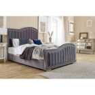 Eleganza Kendrick Plush Small Double Bed Frame - Steel