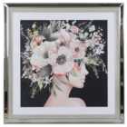 Floral Thoughts Jewelled Framed Wall Art 69 x 69cm