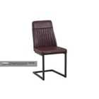 Baumhaus Vintage Brown Leather Dining Chair (Pack Of Two)