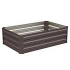 Living and Home Galvanized Steel Raised Garden Bed Planter Box