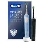 Oral-b Vitality Pro Black & Blue Electric Toothbrushes