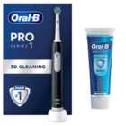 Oral-b Pro Series 1 Black Electric Toothbrush + Toothpaste,