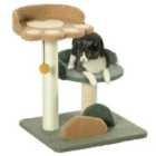 PawHut Small Cat Tree w/ Two Beds, Toy Ball
