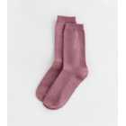 Deep Pink Glitter Ankle Socks