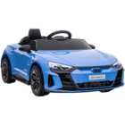 Tommy Toys Audi RS E Tron GT Kids Ride On Electric Car Blue 12V
