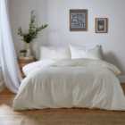 Imogen Textured Cream Duvet Cover & Pillowcase Set