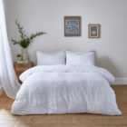 Imogen Textured White Duvet Cover & Pillowcase Set