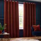 Paoletti Galaxy Copper Chenille Eyelet Curtain 229 x 168cm