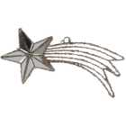 LED Mirrored Shooting Star Decoration - Silver