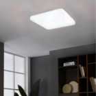 EGLO Frania-S 28cm LED Square Crystal Effect Flush Wall and Ceiling Light