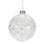Cloudy Snowflake Bauble - Clear