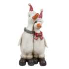 Christmas Geese Friends Ornament - White